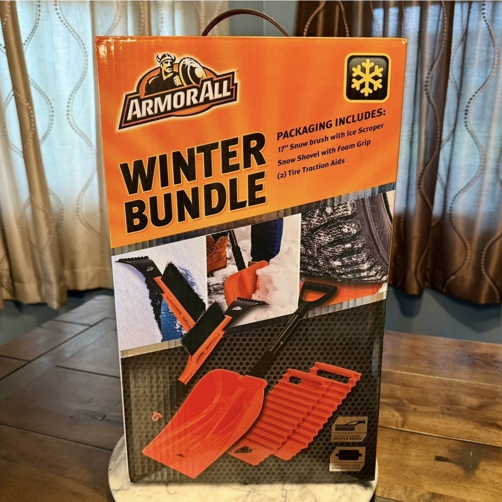 NEW!‎ Armor All Winter Bundle Snow Shovel Ice Scraper Brush  Tire Traction Aids